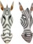 Ahşap Zebra Mask 30 Cm Dekoratif Duvar Dekoru No.1 4