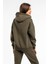 Kadın 3 Iplik Içi Pamuklu Oversize Uzun Kollu Sweatshirt 3