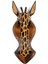 Ahşap Zürafa Mask 25 cm Dekoratif Duvar Dekoru 2