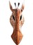 Ahşap Zürafa Mask 25 cm Dekoratif Duvar Dekoru 3