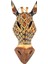 Ahşap Zürafa Mask 25 cm Dekoratif Duvar Dekoru 4