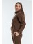 Kadın 3 Iplik Içi Pamuklu Oversize Uzun Kollu Sweatshirt 3