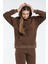 Kadın 3 Iplik Içi Pamuklu Oversize Uzun Kollu Sweatshirt 5