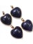 No.22 Yeni Doğal Taş Akik Aventurin Ametist Sodalite Kalp Şeklinde Kolye Boncuk Charms Takı Kolye Takı Yapımı IÇIN1PCS (Yurt Dışından) 1