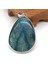 Mavi Doğal Akik Taş Su Damlası Gümüş Kaplama Akik Kolye El Yapımı Takı Yapımı Mücevher Taş Kolye Moda Takılar Kolye (Yurt Dışından) 1