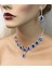 ÇG13 Trendy Mavi Su Damlası Rhinestones Kadın Kolye Gümüş Renk Kakma Zirkon Kolye Kadın Aksesuarları Için (Yurt Dışından) 2
