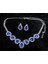 ÇG13 Trendy Mavi Su Damlası Rhinestones Kadın Kolye Gümüş Renk Kakma Zirkon Kolye Kadın Aksesuarları Için (Yurt Dışından) 5