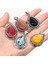 Opal Yarı Değerli Taş Kabuk Damla Şeklindeki Kolye Kaplan Gözü Taş Abalone Kabuk Charms Takı Yapımı Için (Yurt Dışından) 2
