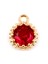 Kırmızı Bakır Birthstone Takılar Yuvarlak Çok Renkli Kübik Zirkonya Altın Renk Metal Kolye Dıy Yapımı Küpe Takı 9mm x 7mm, 2 Adet (Yurt Dışından) 1