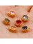 Kırmızı Bakır Birthstone Takılar Yuvarlak Çok Renkli Kübik Zirkonya Altın Renk Metal Kolye Dıy Yapımı Küpe Takı 9mm x 7mm, 2 Adet (Yurt Dışından) 4