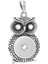 No.8 Boyutu Yeni Yapış Kolye Kolye Rhinestone Metal Baykuş Kolye Fit Snap Düğmesi Moda Yapış Takı Baykuş Kolye (Yurt Dışından) 1