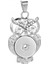 No.8 Boyutu Yeni Yapış Kolye Kolye Rhinestone Metal Baykuş Kolye Fit Snap Düğmesi Moda Yapış Takı Baykuş Kolye (Yurt Dışından) 4