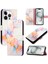 Iphone 16 Için Kılıf Pro Max Mermer Desen Pu Deri Cüzdan Kickstand (Yurt Dışından) 5