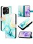 Tecno Spark 20 Kickstand Mermer Desen Pu Deri Cüzdan Için Kılıf (Yurt Dışından) 5