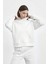 Kadın 3 Iplik Şardonlu Oversize Uzun Kollu Sweatshirt 3