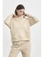 Kadın 3 Iplik Şardonlu Oversize Uzun Kollu Sweatshirt 3