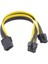 1 Adet Pcı-E 8pin Güç Kaynağı Splitter Kablo Adaptör Kablosu Gpu 8p Dişi Çift 6 + 2p Erkek Grafik Kartı Güç Kablosu (Yurt Dışından) 2