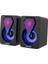 Kablolu Hoparlörler Dizüstü Bilgisayar Hoparlörleri, Renkli Aydınlatmalı Hoparlörler, 3D Çevresel Ses Subwoofer Mini Hoparlörler (Yurt Dışından) 3