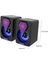 Kablolu Hoparlörler Dizüstü Bilgisayar Hoparlörleri, Renkli Aydınlatmalı Hoparlörler, 3D Çevresel Ses Subwoofer Mini Hoparlörler (Yurt Dışından) 4