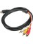 Siyah 5 Feet 1.5m Erkek - 3 Rca Video Ses Av Kablosu Adaptörü Hdtv 1080P Için (Yurt Dışından) 1