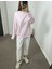 Toz Pembe Yanları Yırtmaçlı Sweatshirt M 2