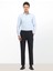 Açık Mavi Düz Slim Fit Dokuma Klasik Pamuk Karışımlı Gömlek 2