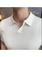 Erkek Beyaz Patlı Kısa Kollu Polo Yaka Triko T-Shirt 3