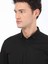 Siyah Düz Slim Fit Dokuma Klasik %100 Pamuk Gömlek 3