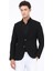 Siyah Düz Slim Fit Dokuma Klasik %100 Pamuk Gömlek 4