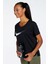 Dri-Fit One Swoosh Graphic Running Standart Fit Kesim Siyah Kadın Tişört 3