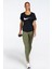 Dri-Fit One Swoosh Graphic Running Standart Fit Kesim Siyah Kadın Tişört 5