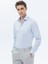 Mavi Düz Slim Fit Dokuma Klasik %100 Pamuk Gömlek 1