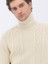 Ekru Yarım Balıkçı Yaka Pamuk Karışımlı Triko Kazak 5