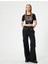 Crop Tişört Yarış Temalı Baskılı Zincir Detaylı Slim Fit Bisiklet Yaka 2