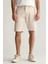 Erkek Krem Relaxed Fit Şort 3
