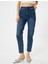 Yüksek Bel Kot Pantolon Rahat Kesim Hafif Dar Paça - Mom Slim Jeans 3