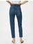 Yüksek Bel Kot Pantolon Rahat Kesim Hafif Dar Paça - Mom Slim Jeans 5