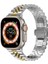 Apple Watch 42 - 49MM Uyumlu Paslanmaz Çelik Ayarlanabilir Rolex Metal Kordon 3