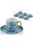 Floral Blue 6 Parça Çay Fincan Seti 1LIN-TC063 1