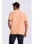 Turuncu %100 Pamuk Desenli Bisiklet Yaka T-Shirt 4