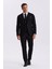 Siyah Slim Fit Mono Yaka Çift Yırtmaçlı Yelekli Takım Elbise 1