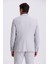 Gri Slim Fit Mono Yaka Çift Yırtmaçlı Yelekli Takım Elbise 4