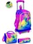 Kids Renkli Batik Desenli Üç Bölmeli Çekçekli 3'lü Çanta Seti SET0123957 1