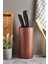 Coltello Wood 6 Parça Bıçak Seti Kahverengi Yuvarlak 1