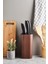 Coltello Wood 6 Parça Bıçak Seti Kahverengi Kare 1