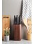 Coltello Wood 6 Parça Bıçak Seti Kahverengi Kare 5