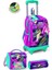 Kids Pembe Su Yeşili Unicorn Desenli Üç Bölmeli Çekçekli 3'lü Çanta Seti SET0123958 1