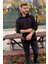 Unisex Nakışlı Oversize 3 Iplik Kolej Kapşonlu Sweatshirt 3