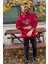 Unisex Nakışlı Oversize 3 Iplik Kolej Kapşonlu Sweatshirt 3
