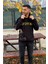 Unisex Nakışlı Oversize 3 Iplik Kolej Kapşonlu Sweatshirt 4